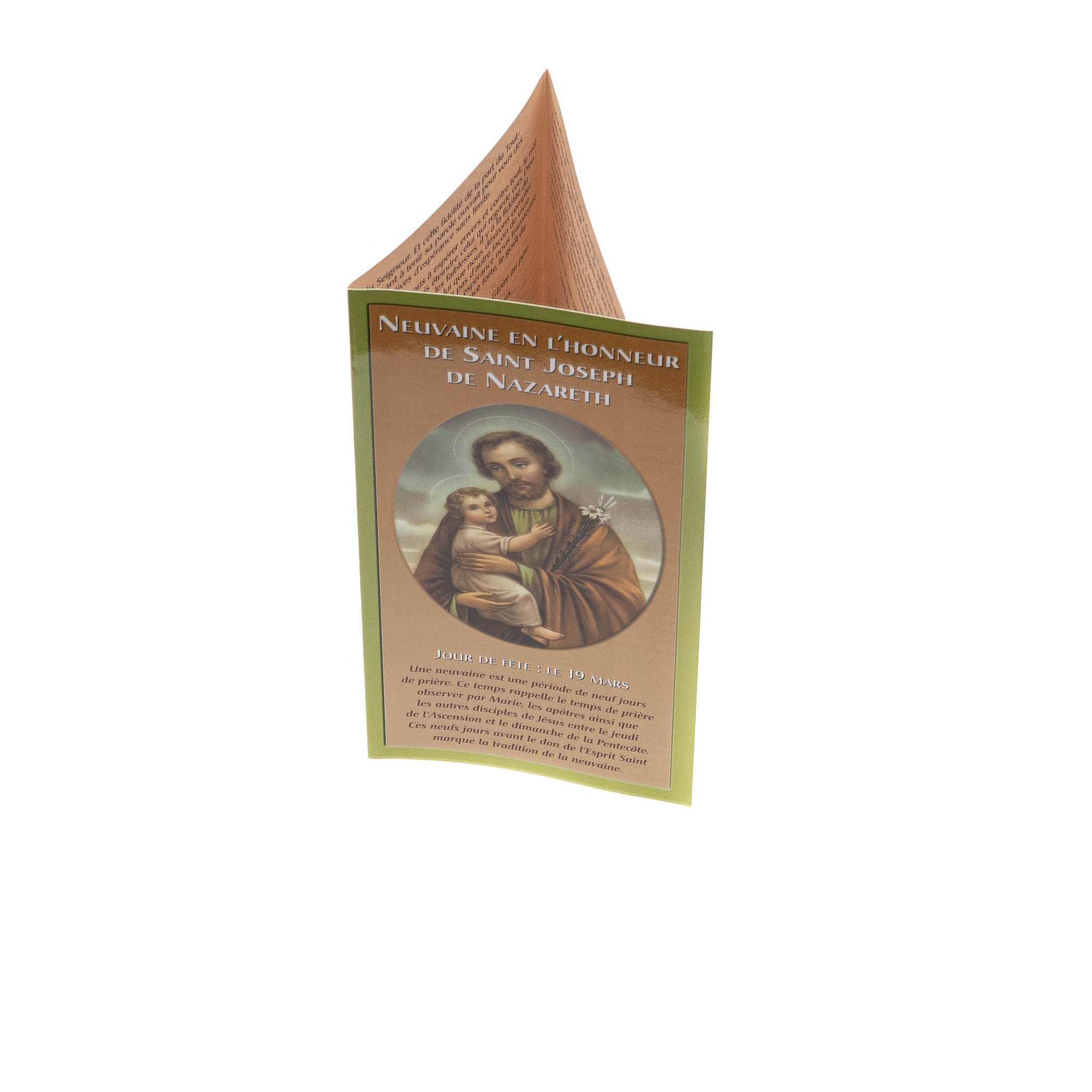 Neuvaine en l'honneur de saint Joseph (leaflet in french) - Gift