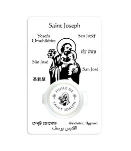 Carte prière avec huile de saint Joseph