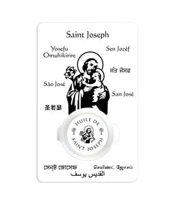Prayer card with Saint Joseph oil (french)