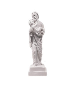 Statue saint Joseph et Enfant - Blanc (25cm)