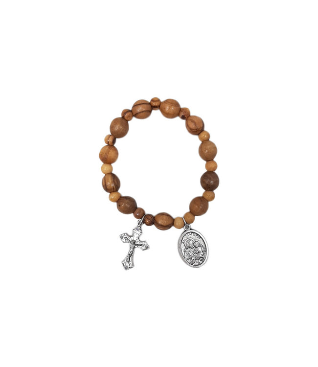 Olive wood Saint Joseph bracelet