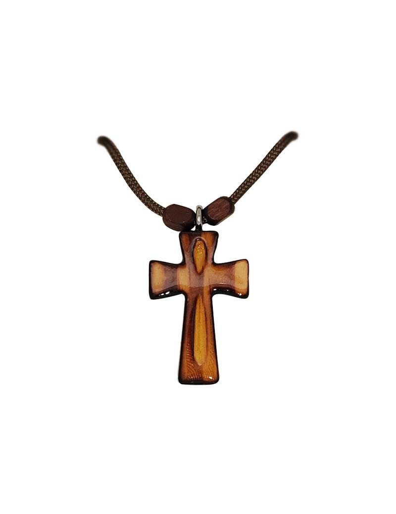 Orthodox Christian carved wood cross, Christian cross necklace pendant |  eBay