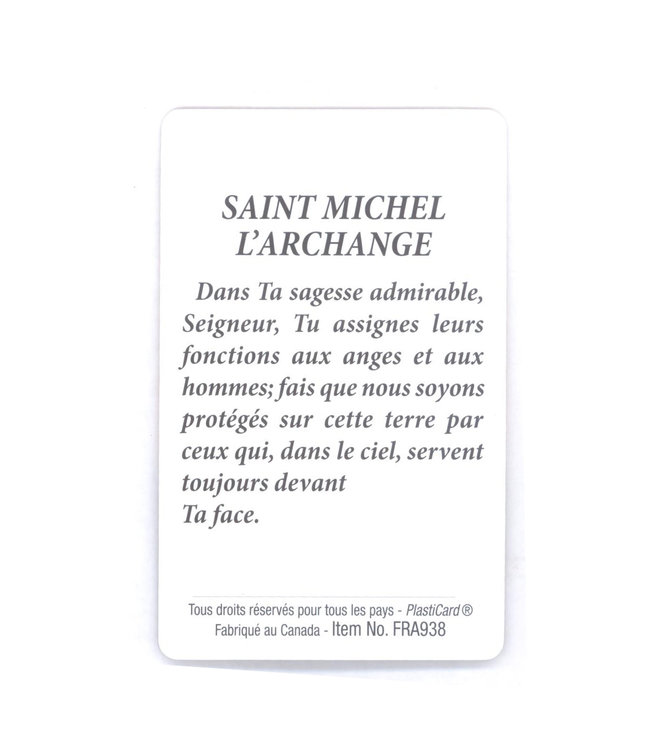 Saint Michael prayer card (French)
