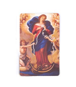 Our Lady Undoer of Knots prayer card (French)