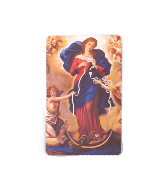 Our Lady Undoer of Knots prayer card (French)