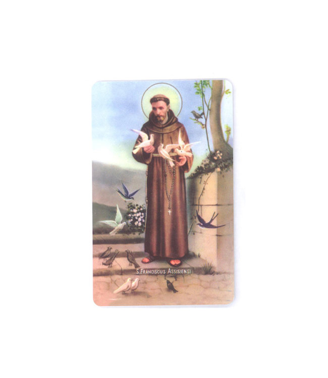 Saint Francis prayer card (French)