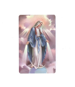 Miraculous prayer card