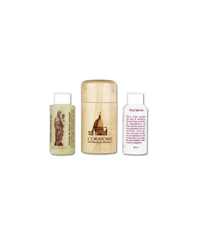 Kit / Porte-bouteille pour huile ou eau (60 ml) (bois d'érable)