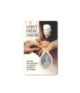 Carte médaille Saint frère André patron des aidants naturels