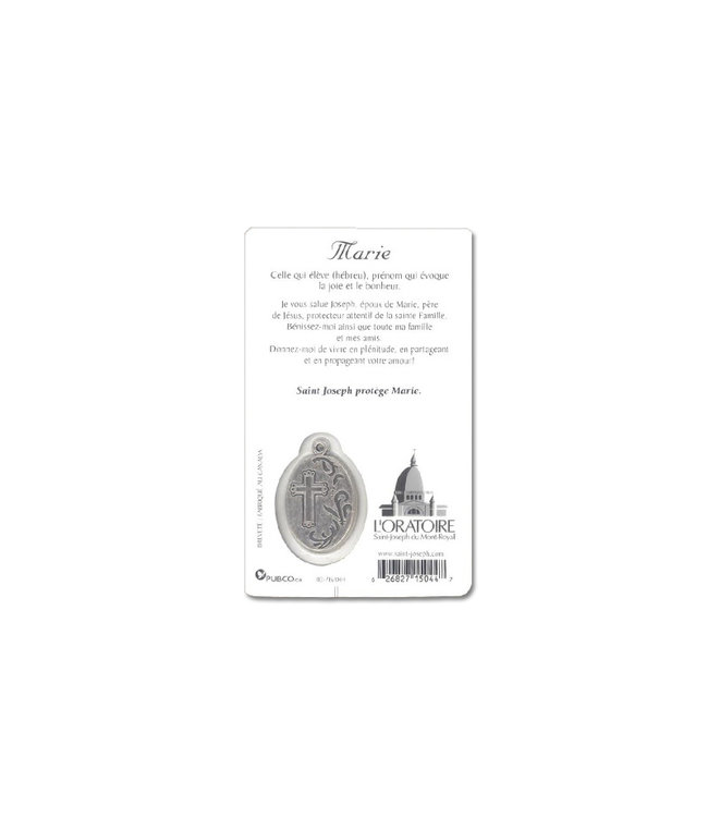 Medal card with name Marie (French)