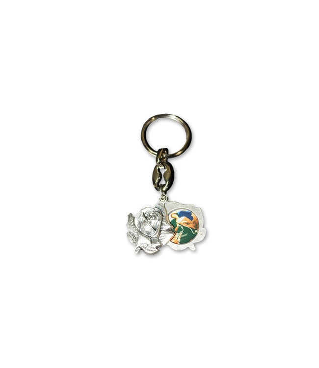 Our lady undoer of knots rose keychain