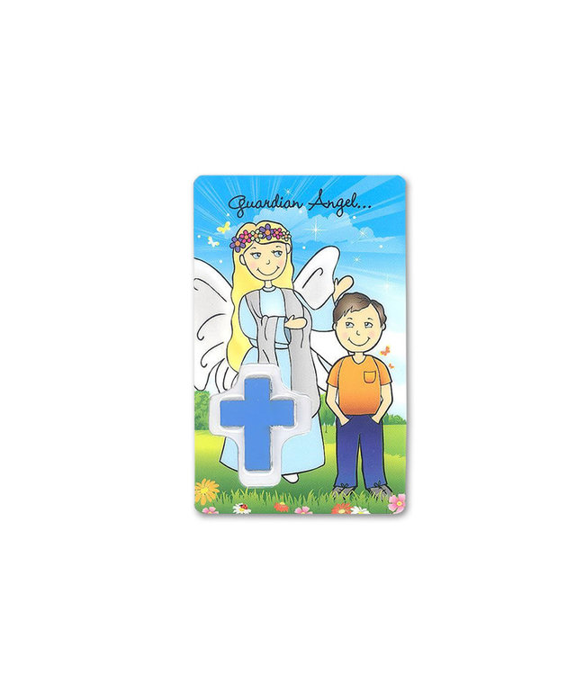 Guardian Angel medal card...Protect me - boy