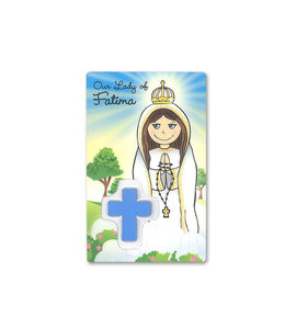 Carte médaille Our Lady of Fatima child