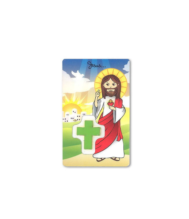 Carte médaille Jesus... thanks for your love