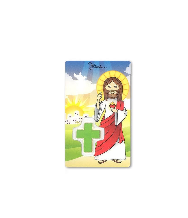 Jesus medal card (French)