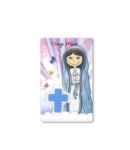 Carte médaille Vierge Marie