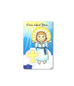 Divine child Jesus medal card (French)