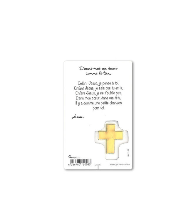 Divine child Jesus medal card (French)