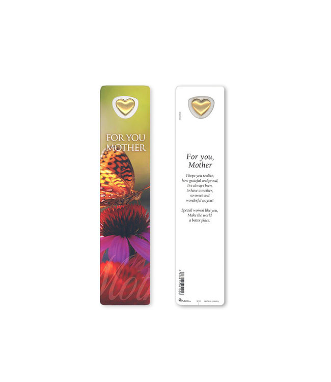 Bookmark with heart medal: For you, Mother