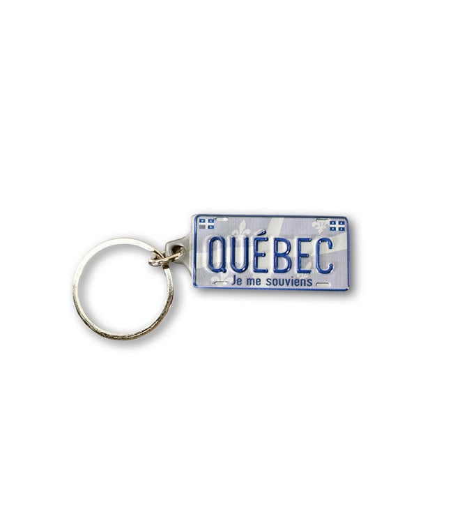 Porte-clé Plaque d'immatriculation Québec ''Je me souviens''