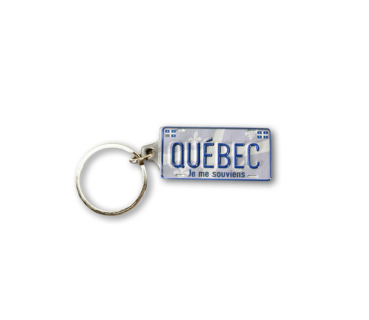 Key chain license plate Quebec ''Je me souviens'' - Gift Shop