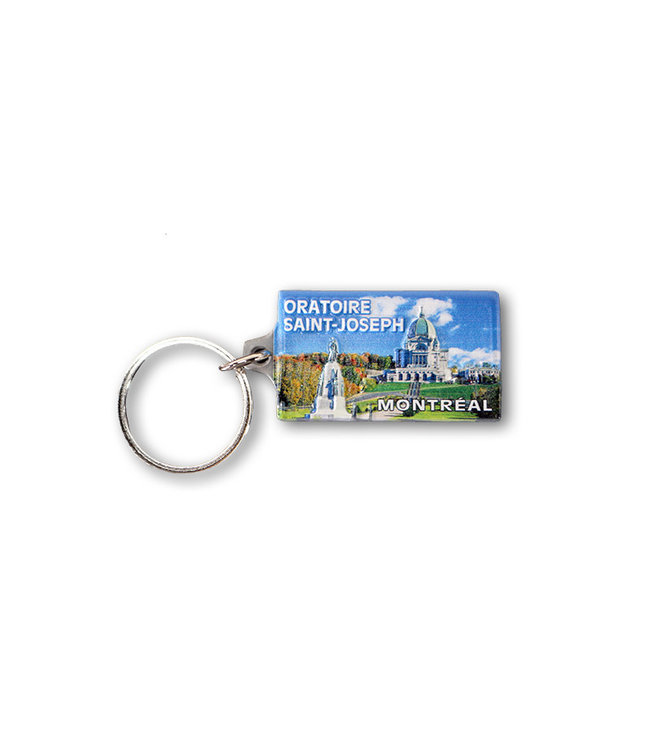 Key chain of the Saint Joseph's Oratory embossed (rectangle)