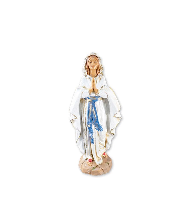 Fontanini Statue Notre-Dame de Lourdes 16.5cm/6½'' résine couleur