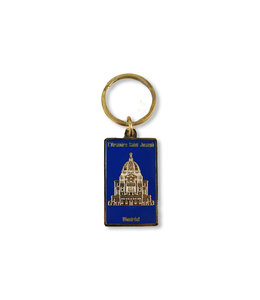 Saint Joseph's Oratory keychain (gilded on blue background)