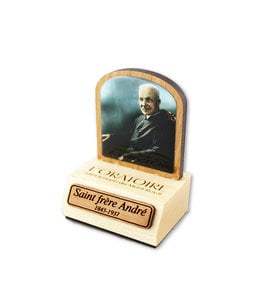 Wood block Saint Brother André (color)