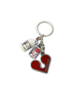 Keychain with maple syrup charms