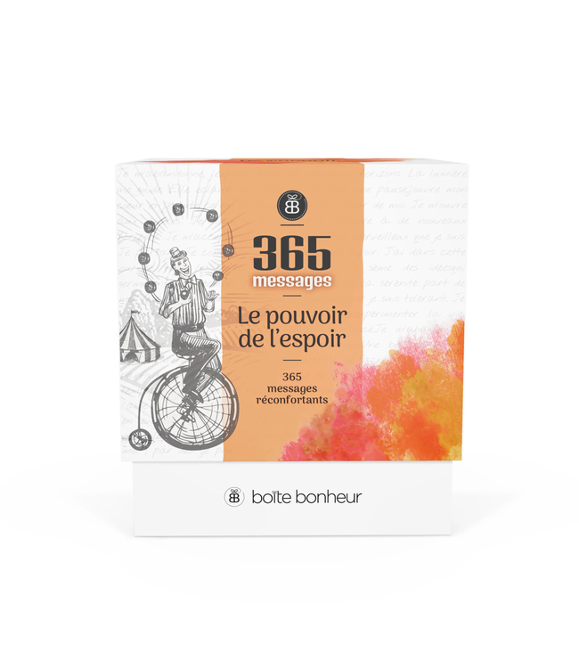Le pouvoir de l'espoir Boîte Bonheur 365 messages réconfortants (French)
