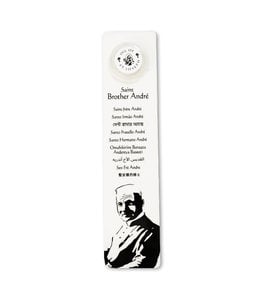 Bookmark prayer Saint Brother André with oil of Joseph