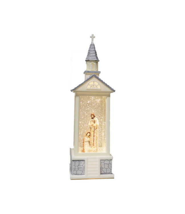 Nativity in a floating glitter church