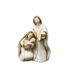 Modern beige nativity with gold highlights