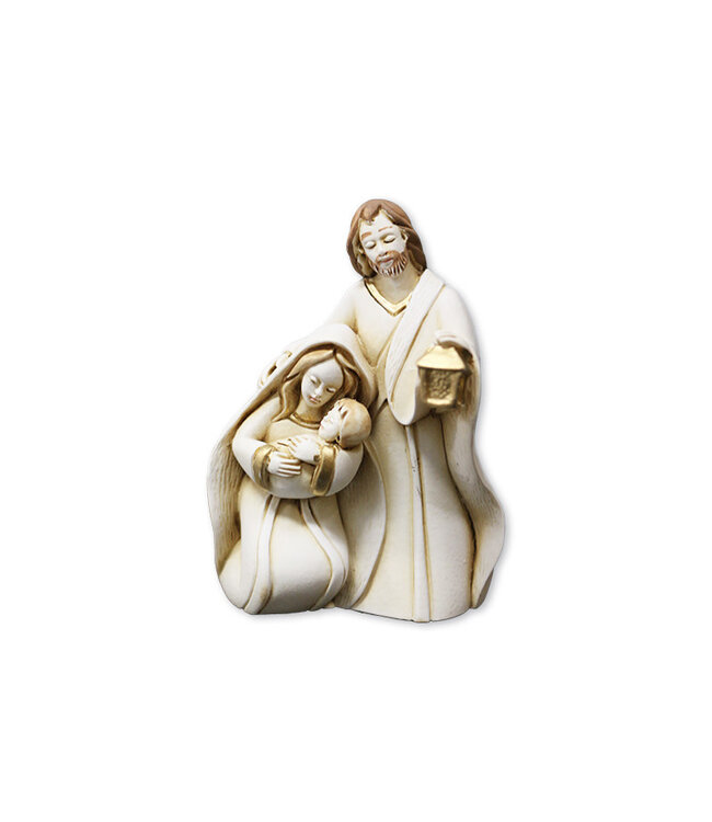 Nativité moderne beige et rehauts doré