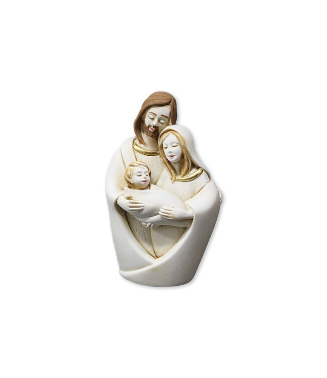 Buste Nativité moderne beige et rehauts doré