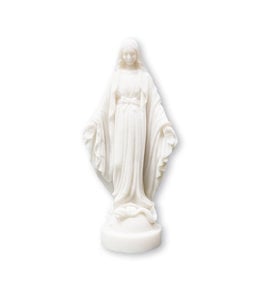 Statue of the Miraculous Virgin, white alabaster