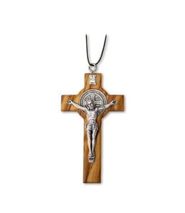 Pendentif : croix de saint Benoît sur corde