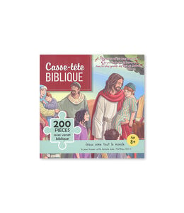 Bible puzzle: "Jésus aime tout le monde" 200 pieces (French)
