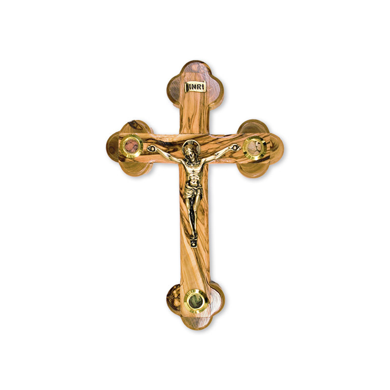 Oriental crucifix in olive wood - Gift Shop - Saint Joseph's