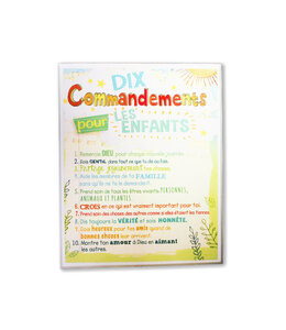 Plaque ''Dix Commandements pour les enfants''