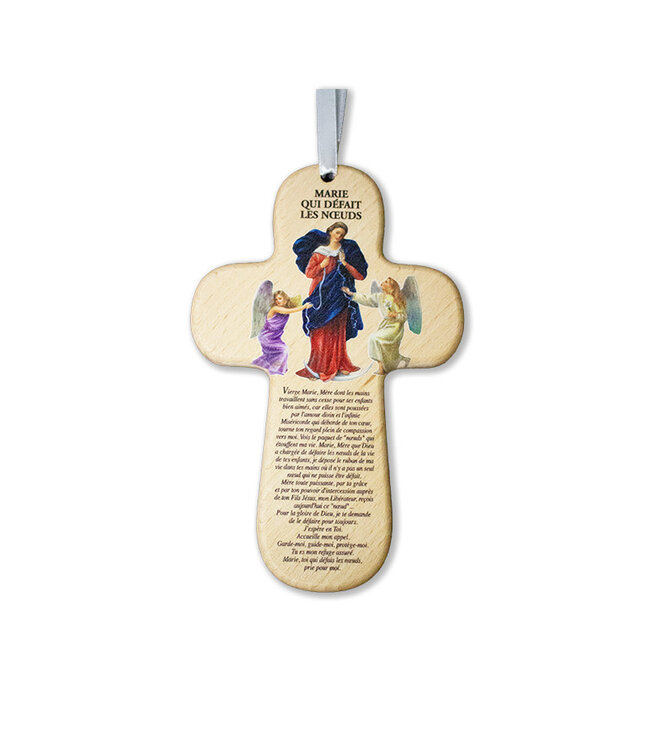 ''Marie Qui Défait les Noeuds'' wooden cross