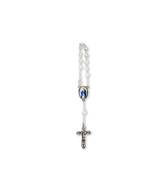 Color Miraculous medal car rosary