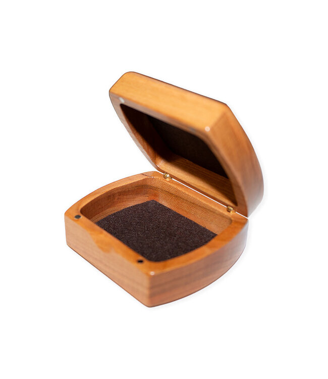 Engraved rosary box Saint brother André (cherry wood)