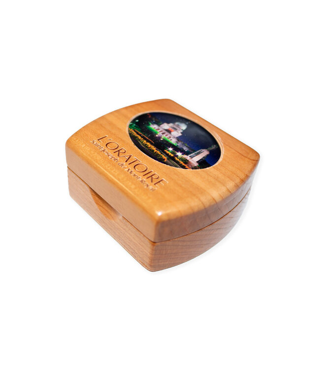 Boîte à chapelet (cerisier) L'Oratoire / soir (domé)
