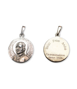 Saint Brother André medal in silver 925 with engraving Canonisation 2010