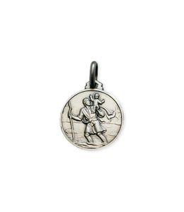 Saint Christopher large medal in silver 925