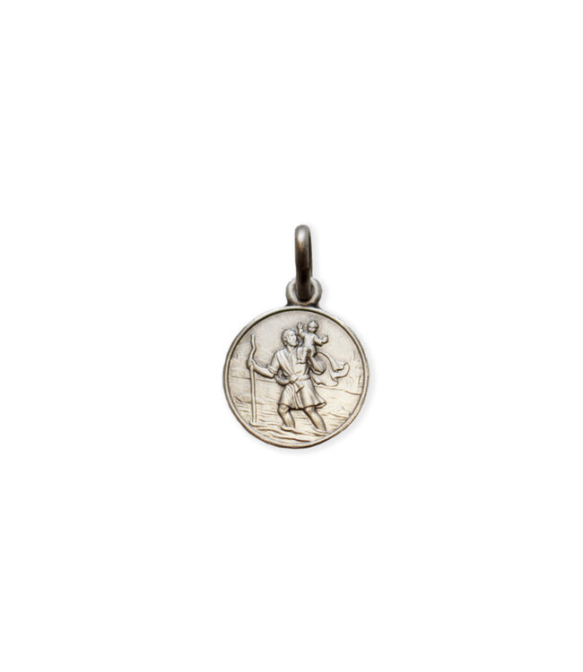 Saint Christopher small medal in 925 silver