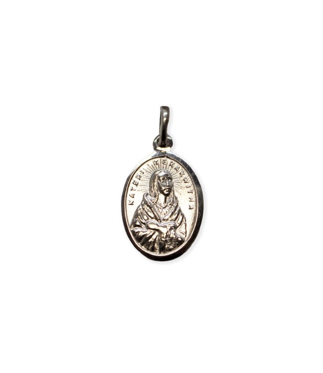 Saint Kateri Tekakwita medal in silver 925