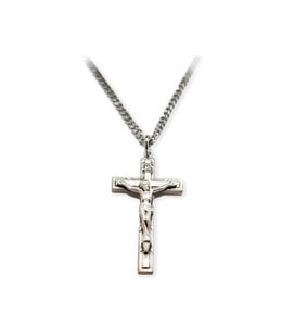 McVan Classic cross in sterling silver and rhodium-plated chain (McVan)